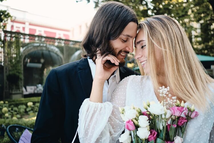 Beautiful, young couple is enjoying christian dating experience