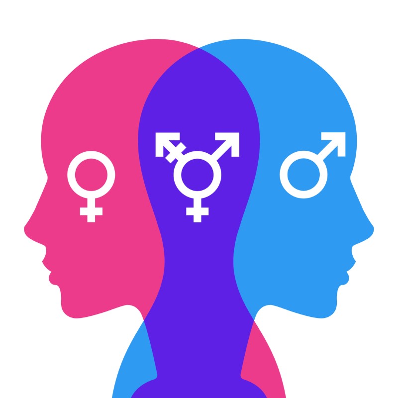 heads displaying gender symbols