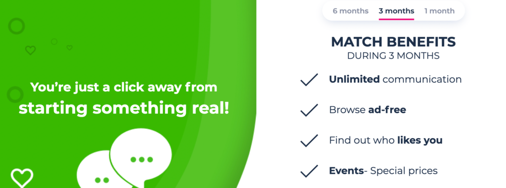 match.com prices have benefits listed